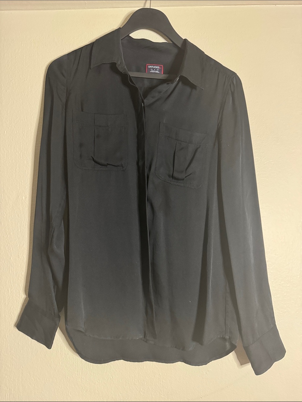 UNTUCKit Black Long-Sleeve Button Front Shirt